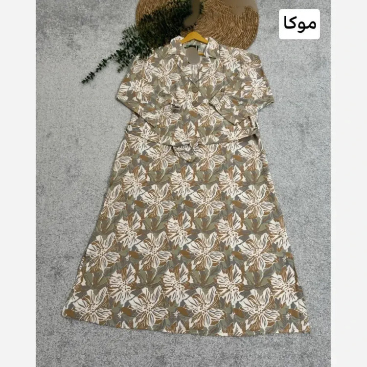کفتان زنانه قواره دار کرپ دیور دکمه دار مناسب شیردهی فری سایز 38 تا 50