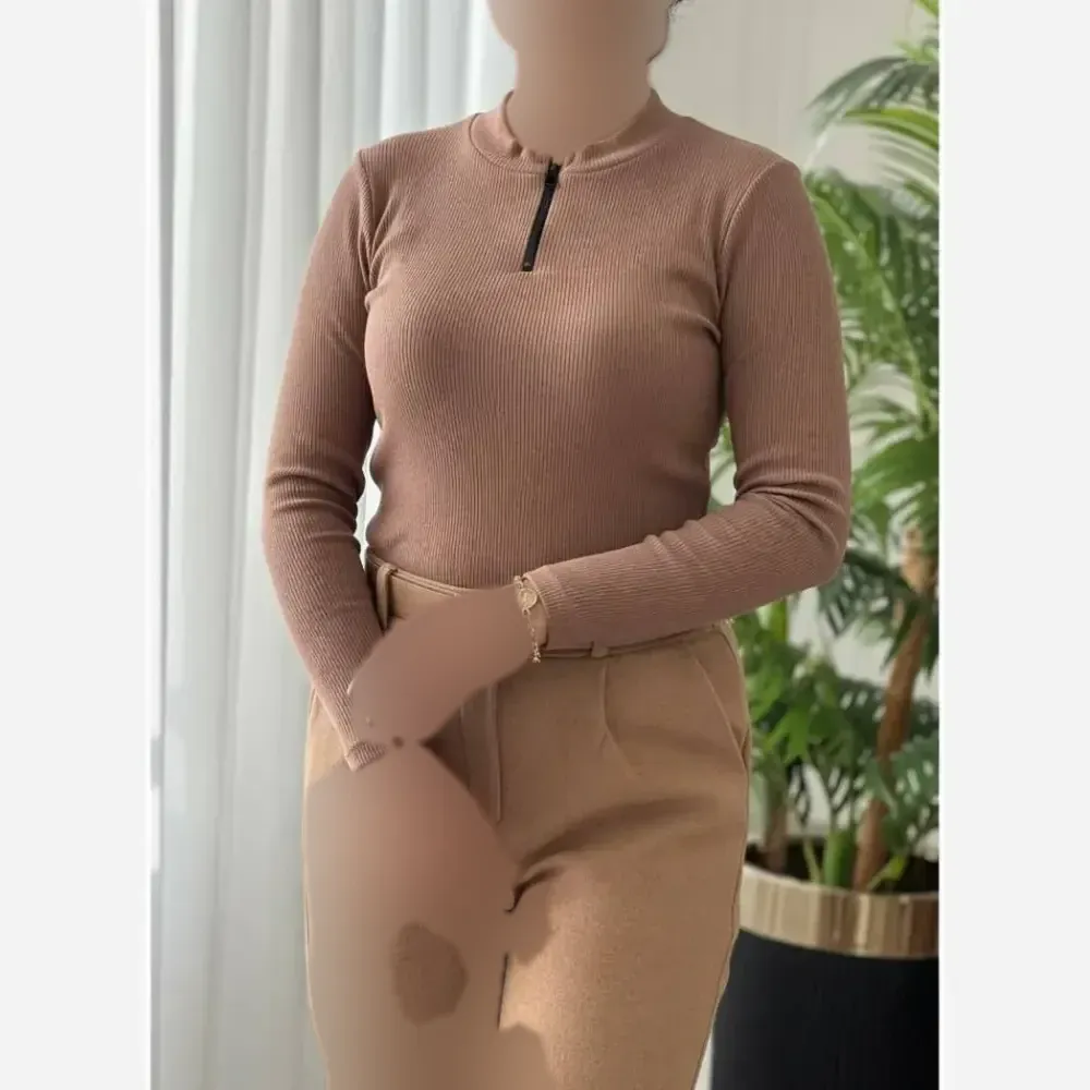 بلوز و بادی زنانه فانریپ کبریتی زیپ دار فری سایز 36 تا 44