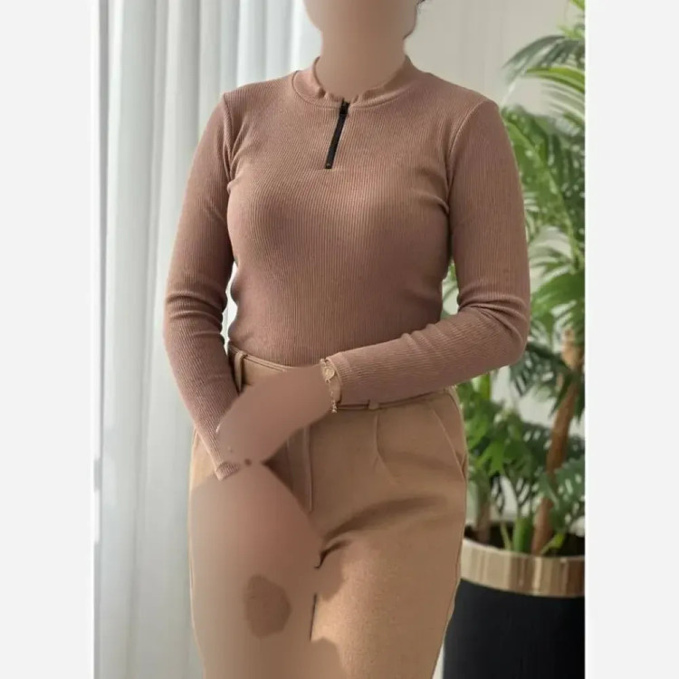 بلوز و بادی زنانه فانریپ کبریتی زیپ دار فری سایز 36 تا 44