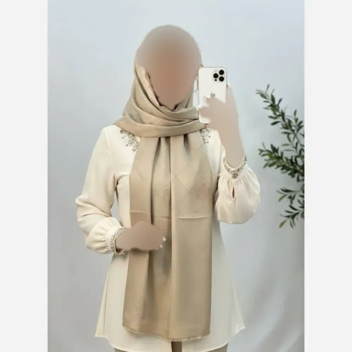 شال مرینوس ژاکارد ترک دورو ابعاد 185 در 63 سانتیمتر