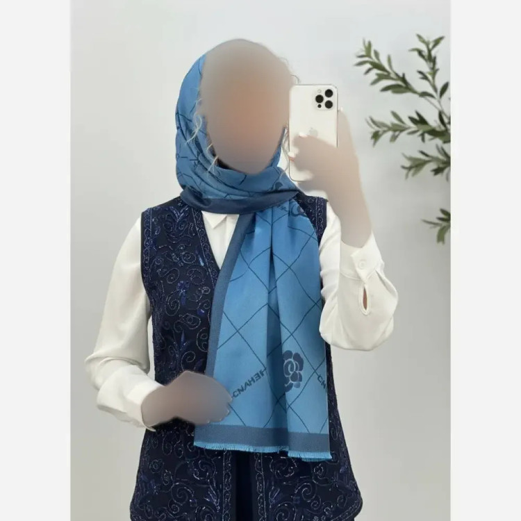 شال مرینوس ژاکارد ترک دورو ابعاد 185 در 63 سانتیمتر