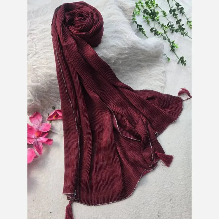 شال برشکا لب لمه قواره بزرگ 75 در 175 سانتیمتر