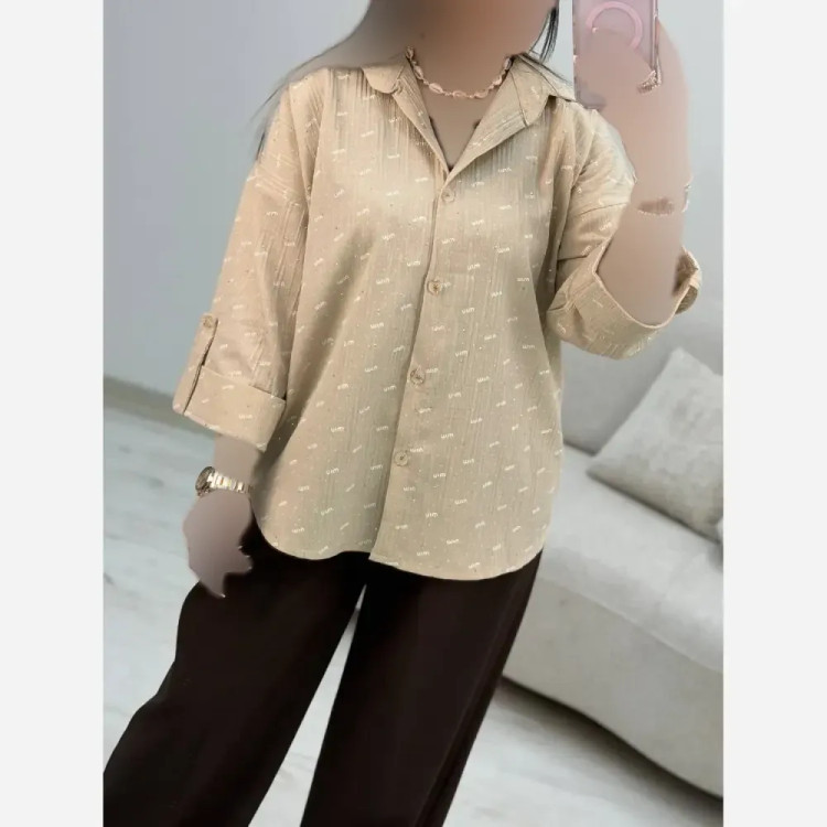 شومیز زنانه مدل miu miu جنس ایوا کاملس نگین دار فری سایز 38 تا 46