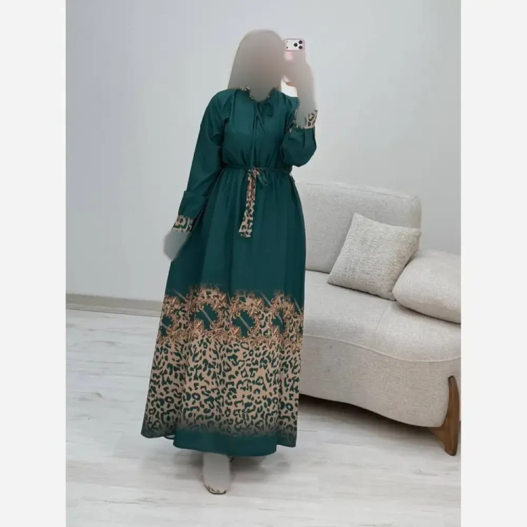 پیراهن ساحلی زنانه مدل نیلوفر جنس فلور نخ درجه یک فری سایز 38 تا 46