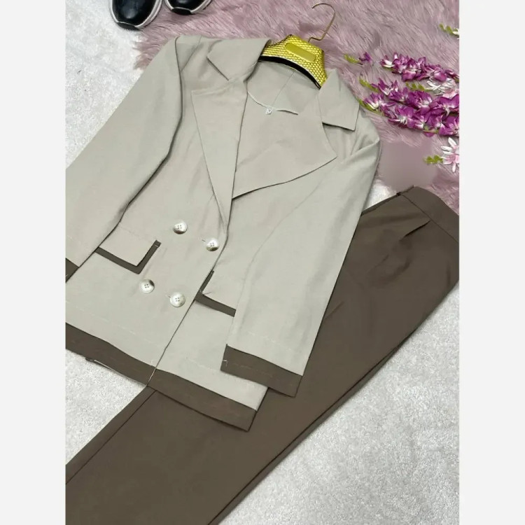 کت و شلوار زنانه مدل سوران جنس لنینت سایز 38 تا 46