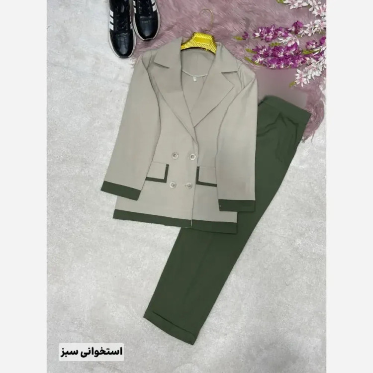 کت و شلوار زنانه مدل سوران جنس لنینت سایز 38 تا 46