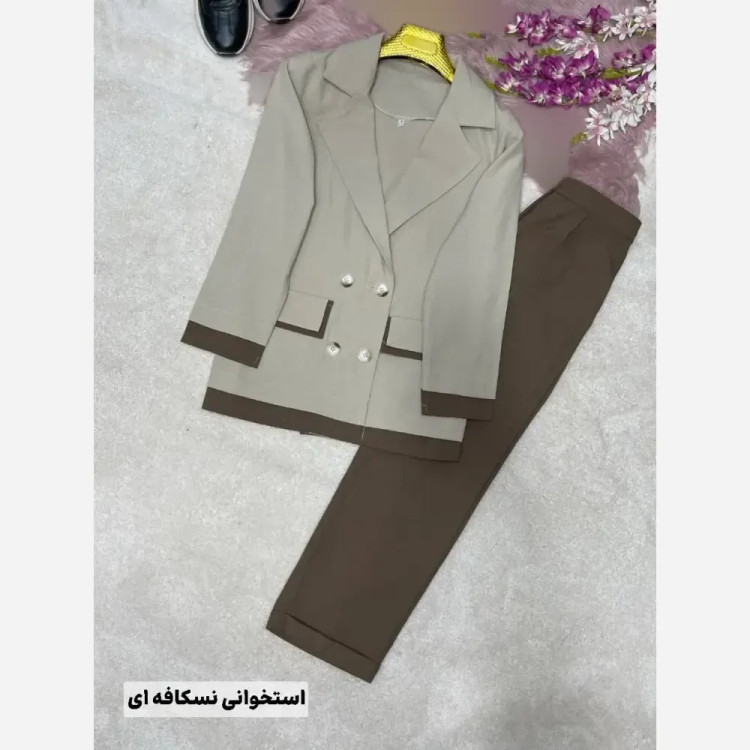 کت و شلوار زنانه مدل سوران جنس لنینت سایز 38 تا 46