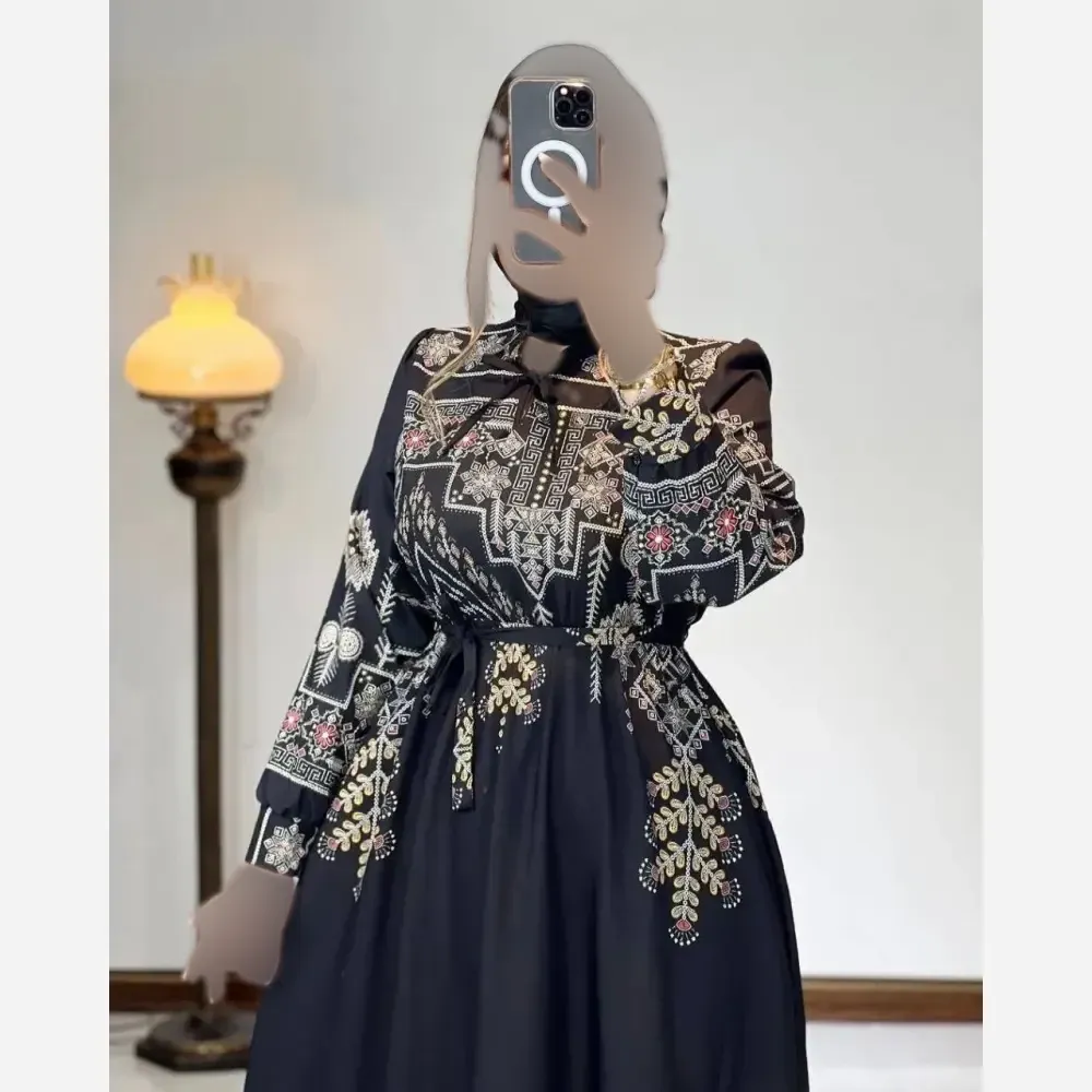 پیراهن ساحلی سنتی زنانه جنس فلور نخ درجه یک سایز فری 38 تا 46