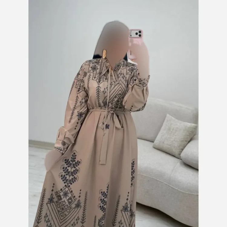 پیراهن ساحلی سنتی زنانه جنس فلور نخ درجه یک سایز فری 38 تا 46