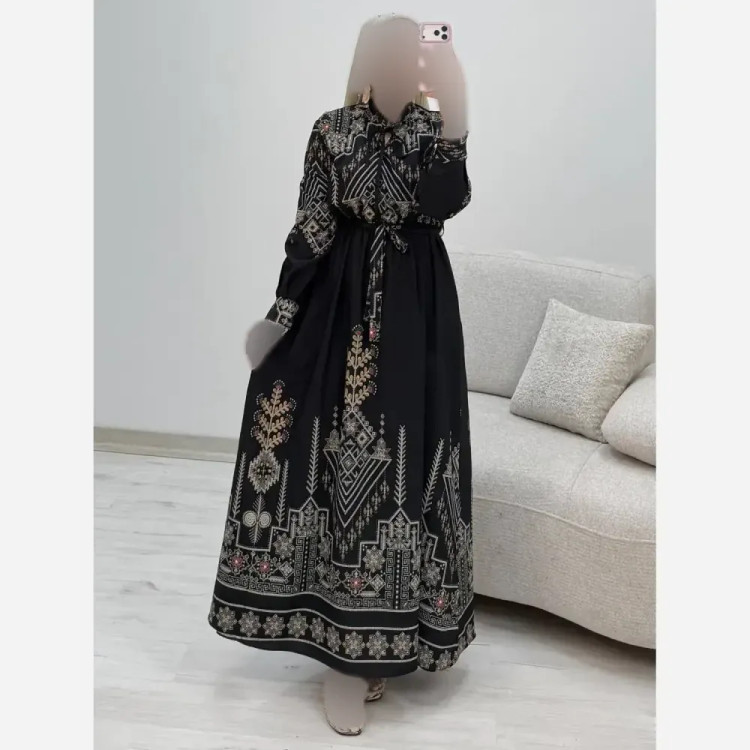 پیراهن ساحلی سنتی زنانه جنس فلور نخ درجه یک سایز فری 38 تا 46