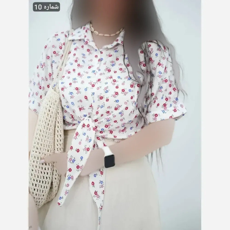 شومیز گره ای زنانه جنس سوپر نخی وارداتی فری سایز 36 تا 48