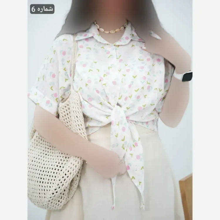 شومیز گره ای زنانه جنس سوپر نخی وارداتی فری سایز 36 تا 48