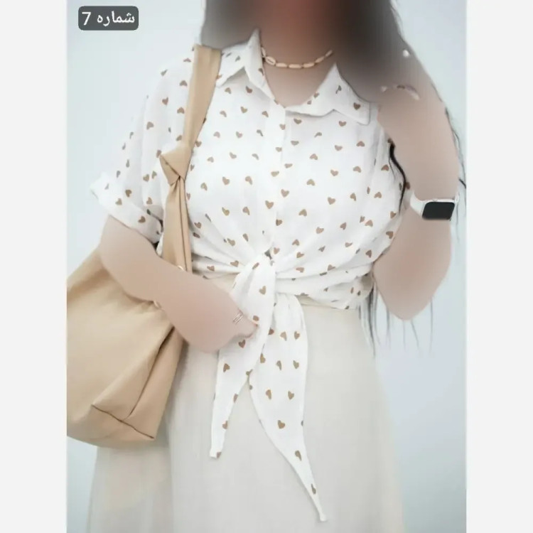 شومیز گره ای زنانه جنس سوپر نخی وارداتی فری سایز 36 تا 48