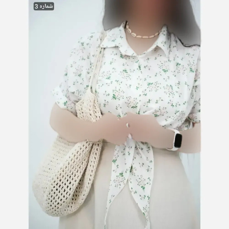 شومیز گره ای زنانه جنس سوپر نخی وارداتی فری سایز 36 تا 48