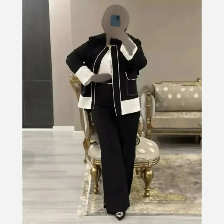 کت و شلوار زنانه مدل میشا جنس مازراتی نخ توییست درجه یک سایز 38 تا 48
