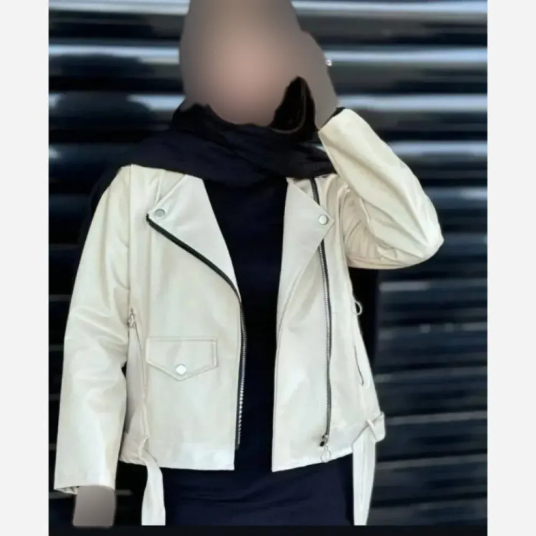 کت چرمی زنانه مدل تیلور جنس چرم تیرکمانی رنگ مشکی