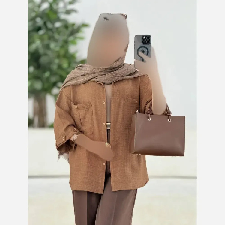 مانتو دو جیب پیله دار جنس شانتون اعلا فری سایز مناسب تا 48
