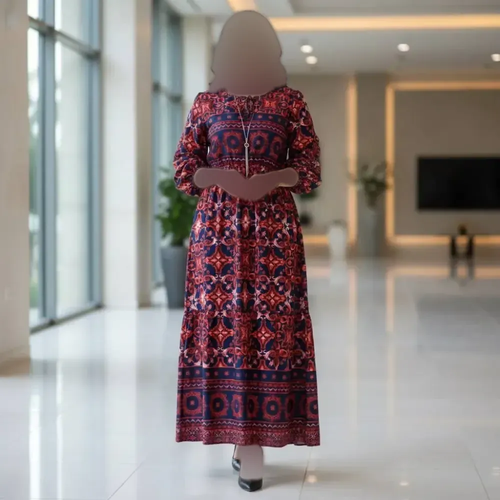 پیراهن ساحلی زنانه مدل دلارام جنس بوگاتی درجه یک فری سایز