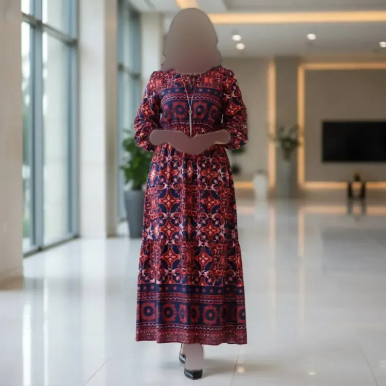 پیراهن ساحلی زنانه مدل دلارام جنس بوگاتی درجه یک فری سایز