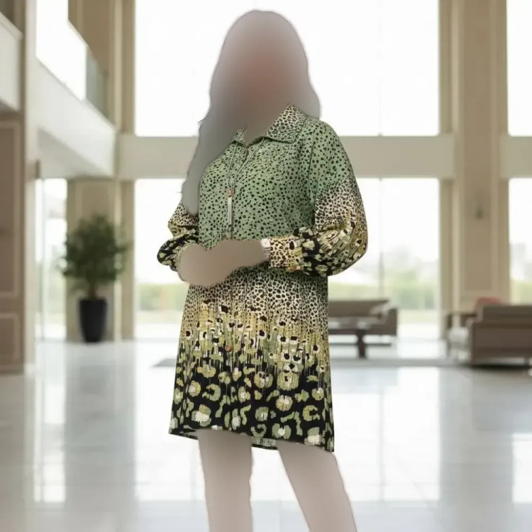 شومیز مانتویی زنانه مدل نگار جنس کراش درجه یک فری سایز