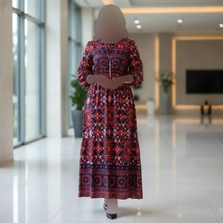 پیراهن ساحلی زنانه مدل دلارام جنس بوگاتی درجه یک فری سایز