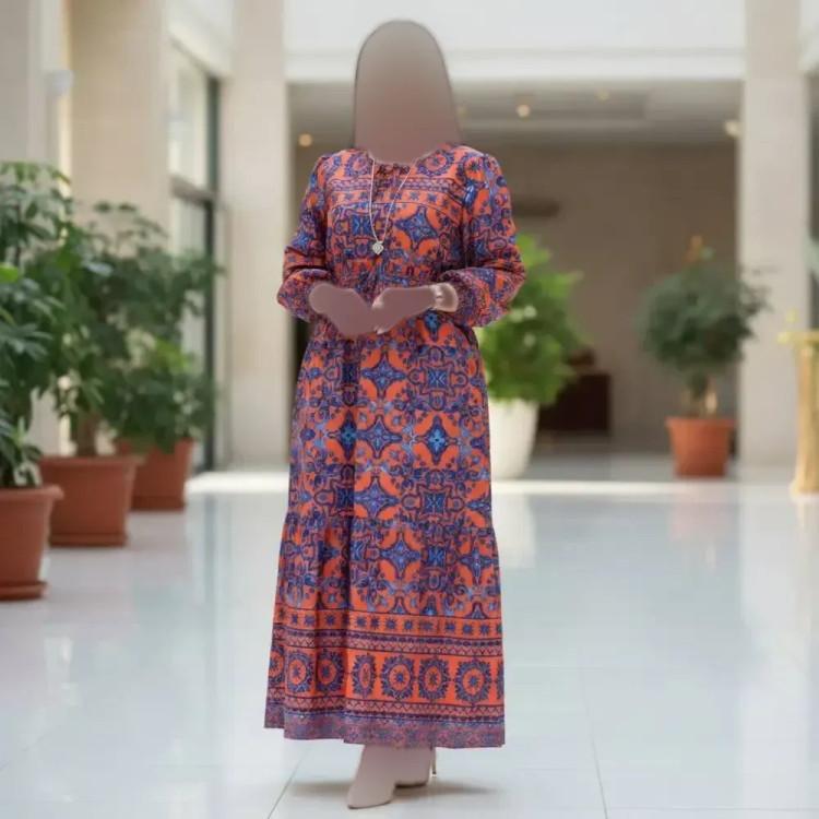 پیراهن ساحلی زنانه مدل دلارام جنس بوگاتی درجه یک فری سایز