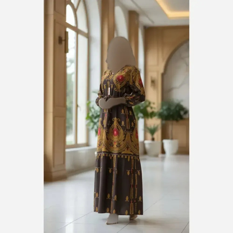 پیراهن زنانه مدل مهتاب جنس بوگاتی درجه یک فری سایز مناسب سایز 38 تا 50