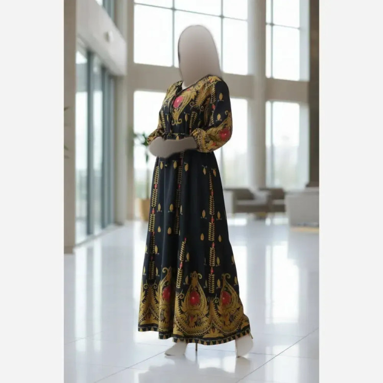 پیراهن زنانه مدل مهتاب جنس بوگاتی درجه یک فری سایز مناسب سایز 38 تا 50