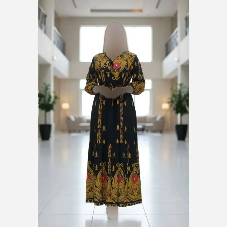 پیراهن زنانه مدل مهتاب جنس بوگاتی درجه یک فری سایز مناسب سایز 38 تا 50