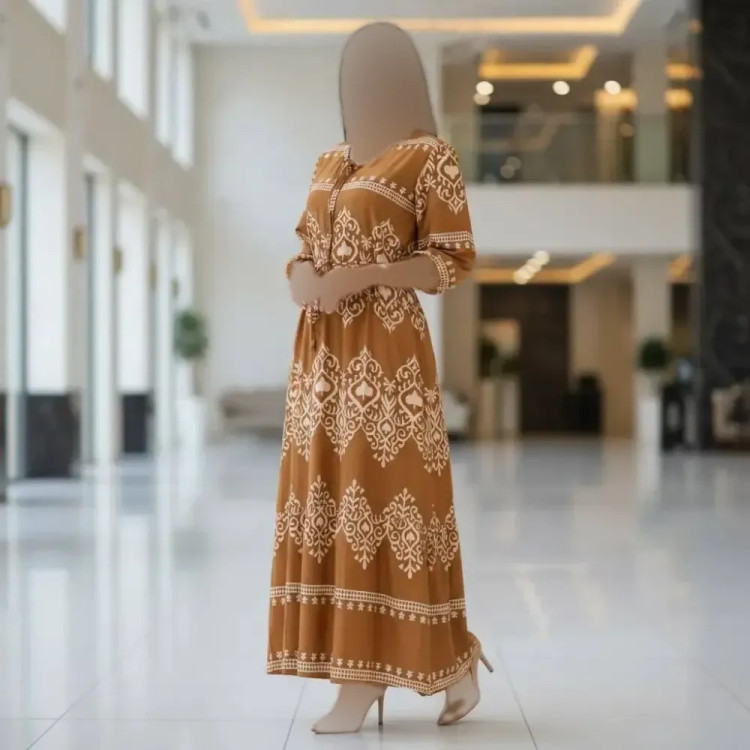 پیراهن ساحلی نخی وارداتی زنانه فری سایز مدل 830