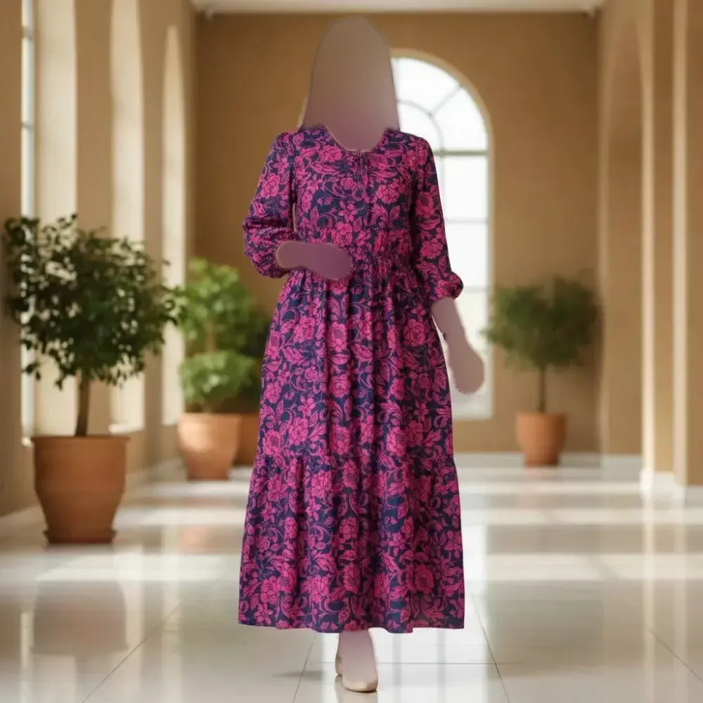 پیراهن ساحلی زنانه جنس بوگاتی گرم بالا فری سایز