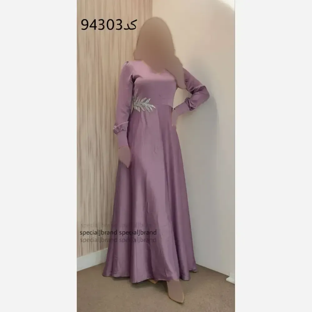 پیراهن ماکسی مجلسی زنانه مدل حدیث پولکی جنس ساتن کش قد 160