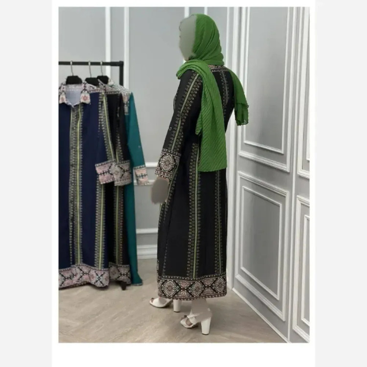 پیراهن ساحلی زنانه طرح سنتی جنس کرپ نخ درجه یک فری سایز تا 48