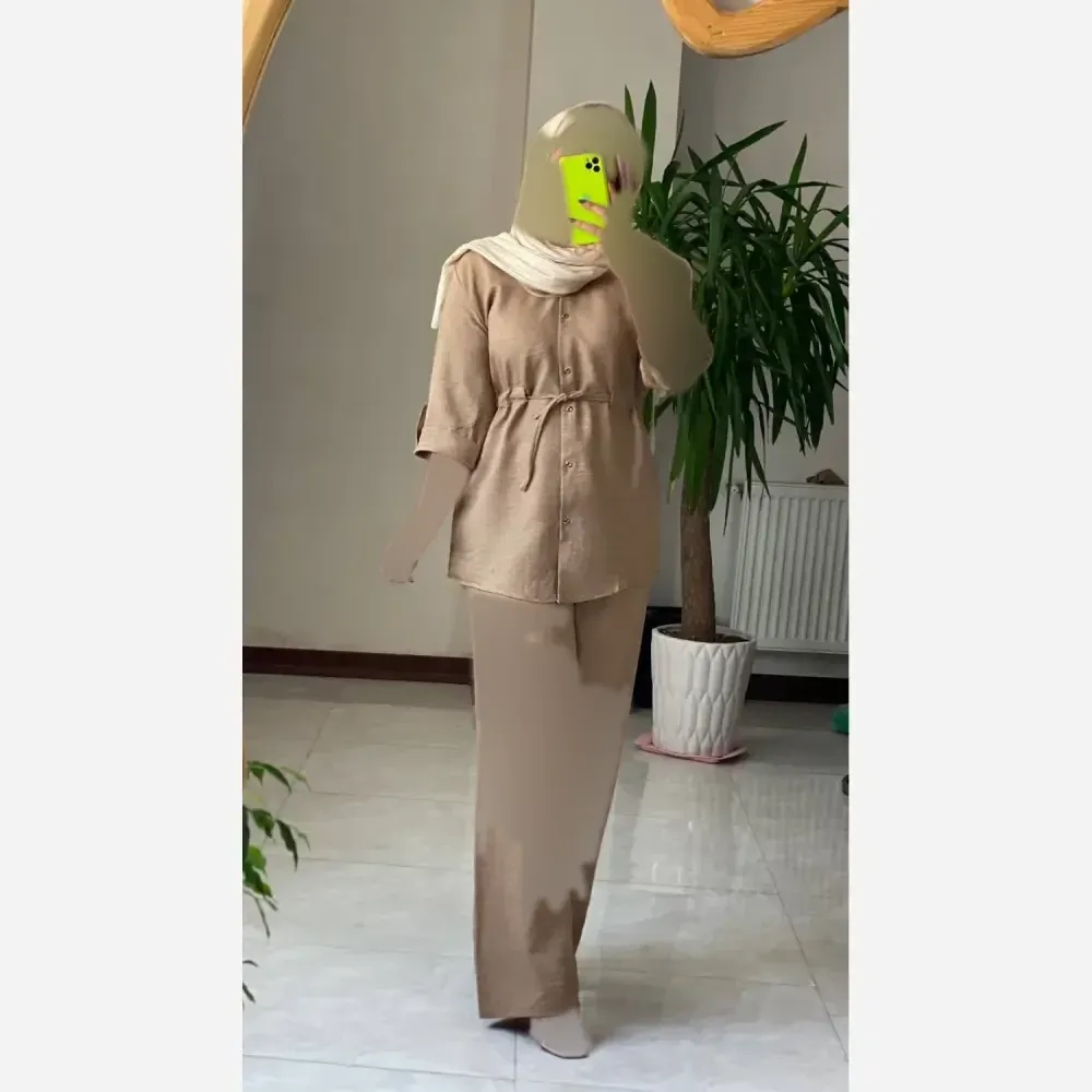 ست شومیز و شلوار زنانه جنس شانتون درجه یک سایز 38 تا 46