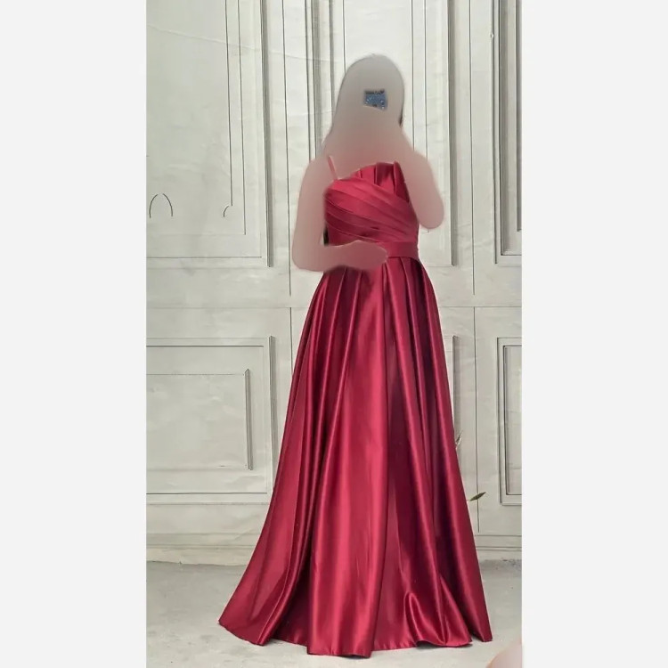 پیراهن زنانه مدل نورا جنس ساتن امریکایی قد 150 سایز 38 تا 48