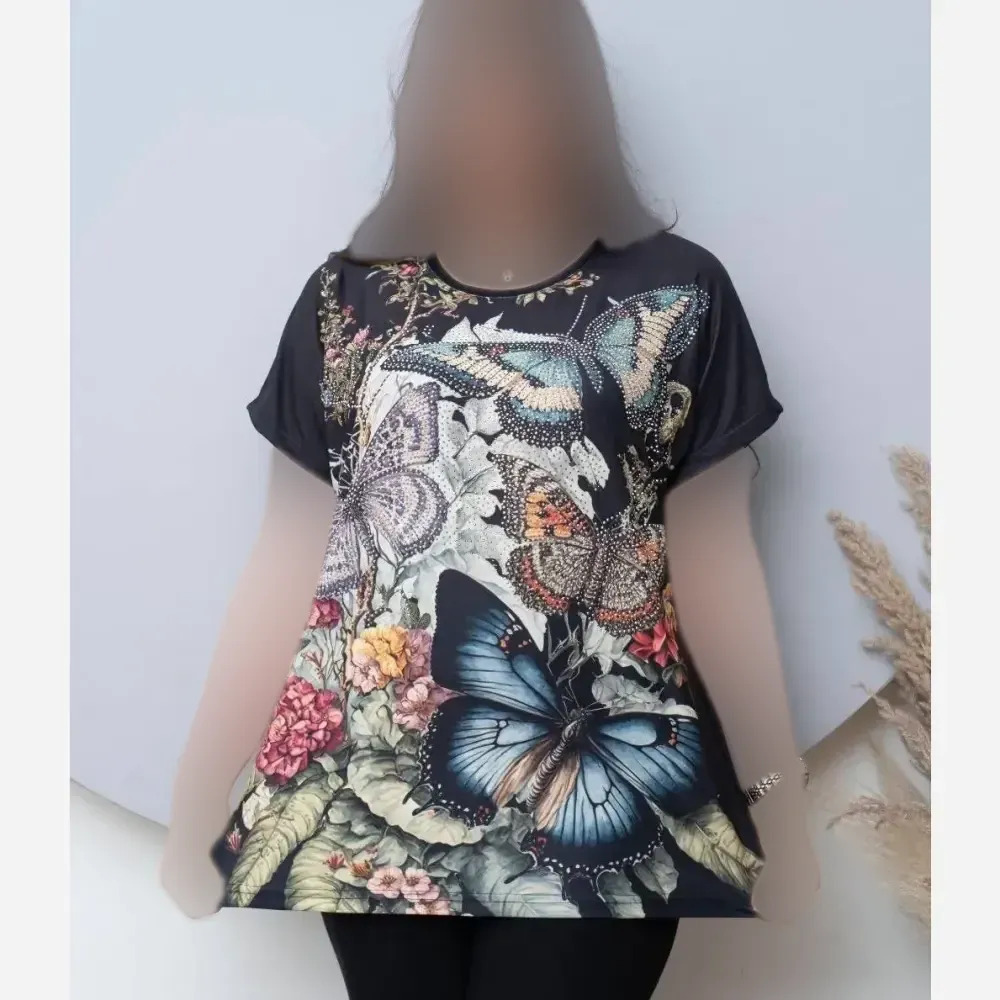 تیشرت مجلسی زنانه فلامنت الیزه نگیندار فری سایز