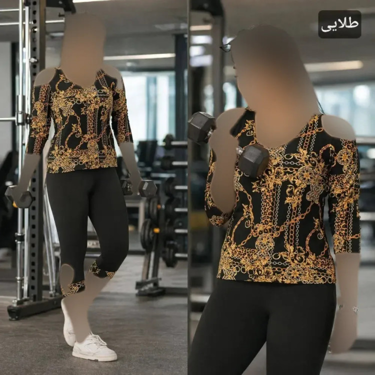 ست تونیک و شلوارک زنانه مدل سرشونه باز جنس ویسکوز الیزه فری سایز 36 تا 52