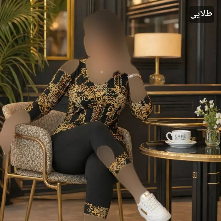 ست تونیک و شلوارک زنانه مدل سرشونه باز جنس ویسکوز الیزه فری سایز 36 تا 52