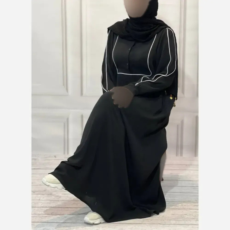 عبا زنانه طرح مهدا جنس ابروبادی فری سایز مناسب 38 تا 48