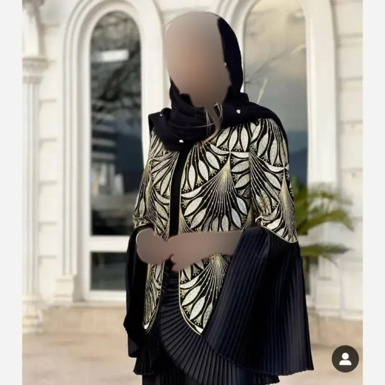 شومیز زنانه مدل حورناز جنس پلیسه و تافته لمه دار فری سایز 36 تا 48