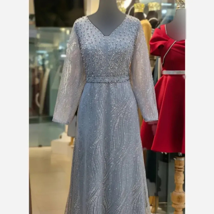 پیراهن مجلسی زنانه مدل آذین جنس شاین قد 150 در رنگبندی متنوع و سایز 48 تا 58
