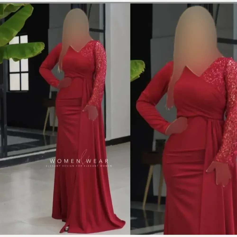 پیراهن ماکسی زنانه مدل سانیل جنس غواصی و اسپایدر رنگ زرشکی قد 160