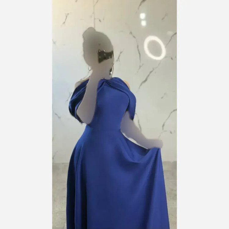 پیراهن زنانه مجلسی مدل آنا جنس کرپ مازاراتی اعلا با سنگدوزی دستی در رنگبندی متنوع