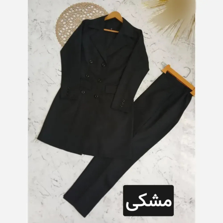 ست مانتو و شلوار اداری زنانه مدل شش دکمه جنس مکانیک پرشیا درجه یک