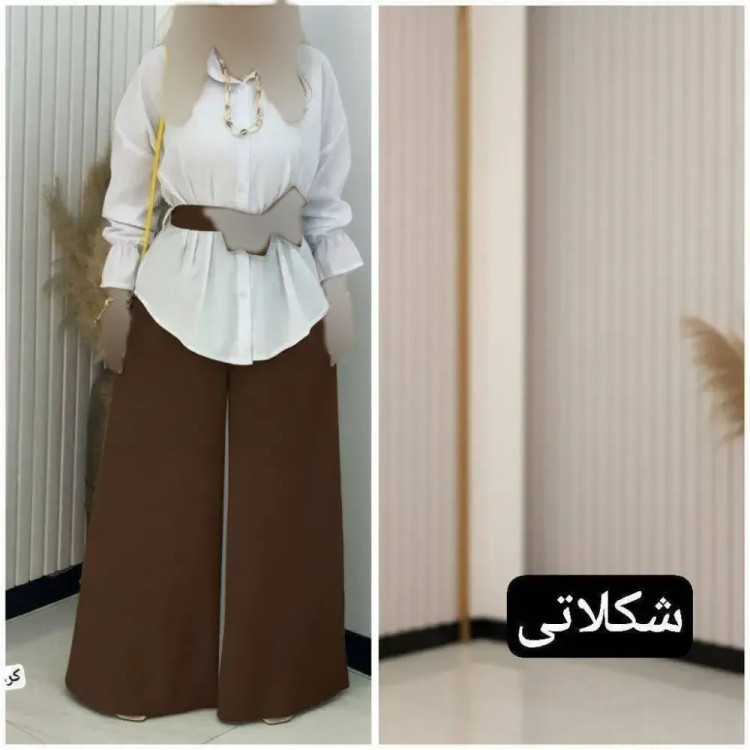 ست مانتو شلوار زنانه مدل پرنسس جنس ابروبادی و مازراتی فری سایز تا 48