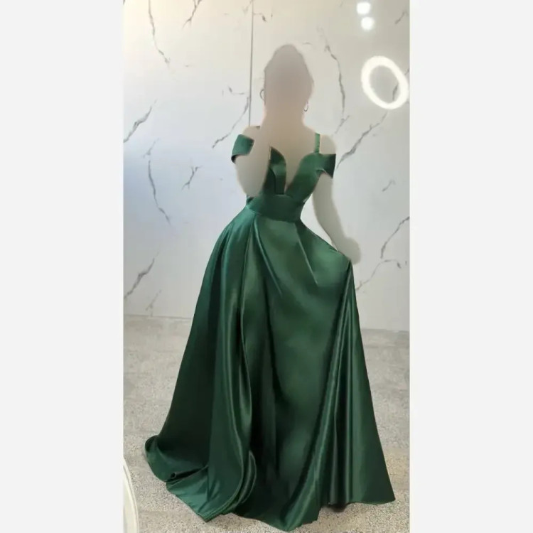 پیراهن مجلسی زنانه مدل النا جنس ساتن آمریکایی قد 160