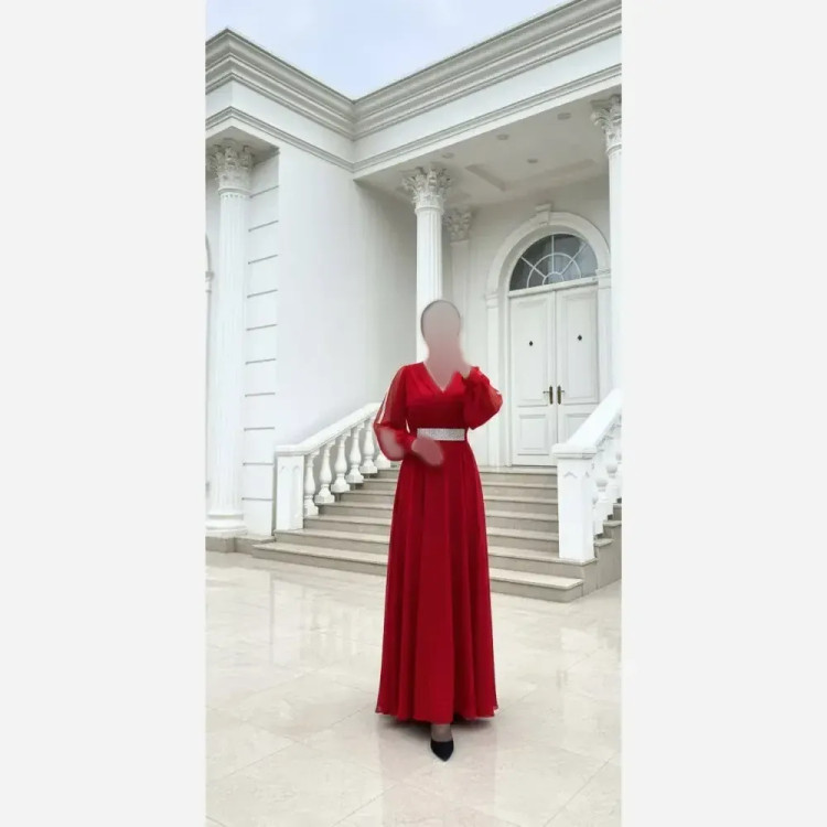 پیراهن ماکسی زنانه حریر کمربند دار مدل دیانا کد 2 در رنگبندی متنوع و سایزبندی 36 تا 60