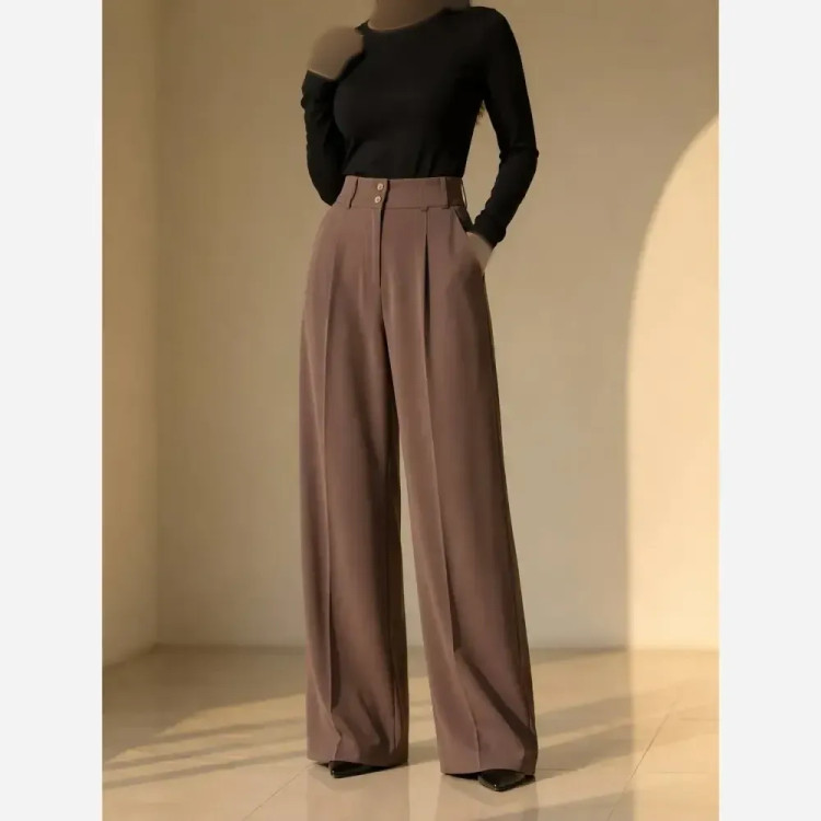 شلوار زنانه فول بگ پارچه مازراتی 330 گرم درجه یک کد 2298