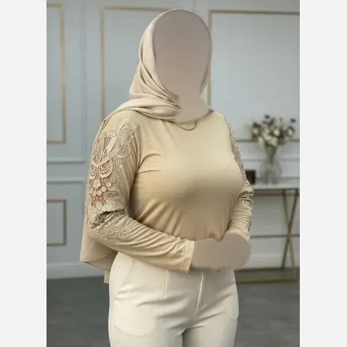 شومیز مجلسی گیپوری نگین دار مدل سوگل جنس ویسکوز فری سایز 40 تا 50