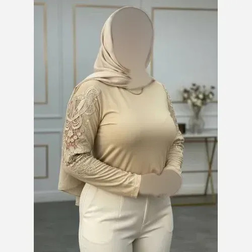 شومیز مجلسی گیپوری نگین دار مدل سوگل جنس ویسکوز فری سایز 40 تا 50